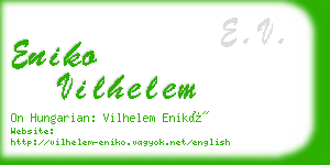 eniko vilhelem business card